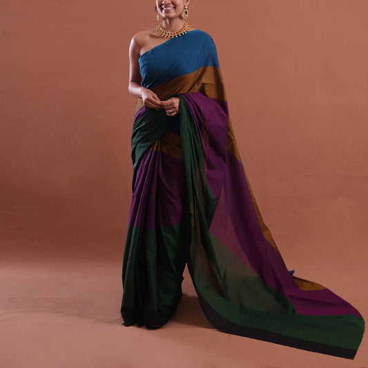 Dusky Blues Saree