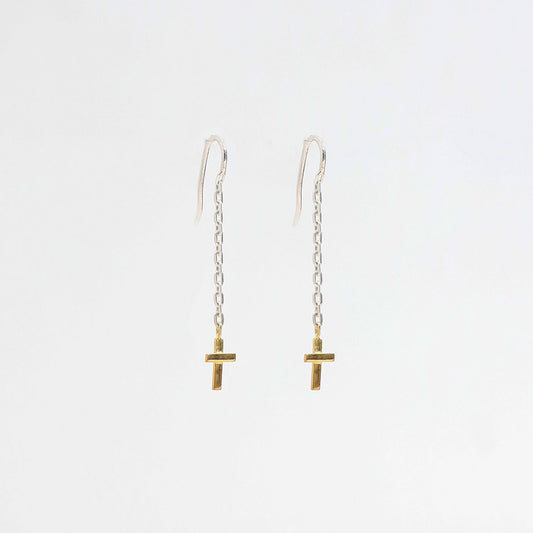 Cross Drop Earrings