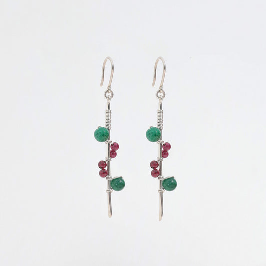 Holly Christmas Earrings