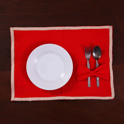 Garnet Linen Table Mat Set