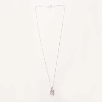 Silver Custom Letter Pendant and Chain