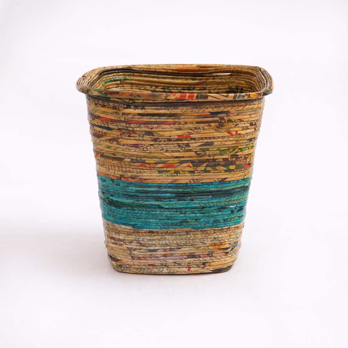 Striped Wastepaper Bin