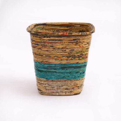 Striped Wastepaper Bin