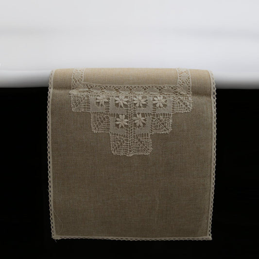 Beige Burlap Table Runner