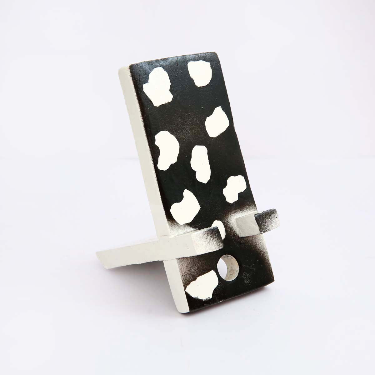 Spotted Wooden Phone Stand