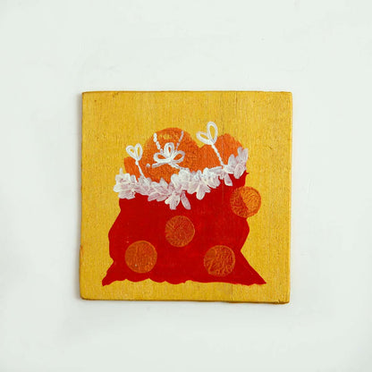 Artisnal Wooden Christmas Coaster Set