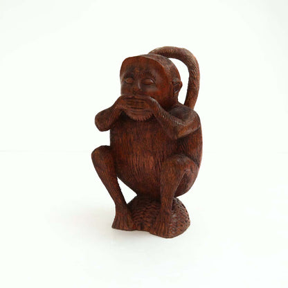 Speak No Evil Wooden Statue
