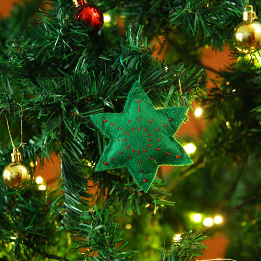 Green &amp; Red Celestial Star Ornament
