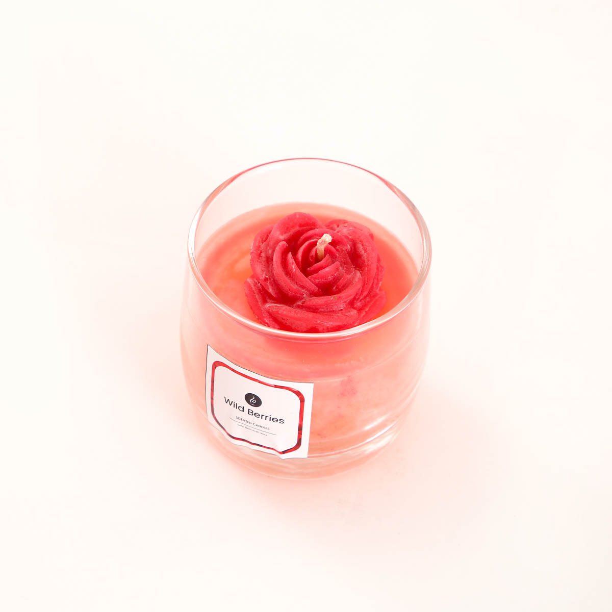 Wild Berries Rose Glass Candle