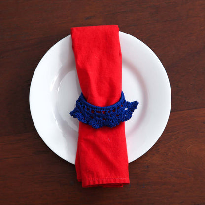 Icy Crochet Napkin Ring Set
