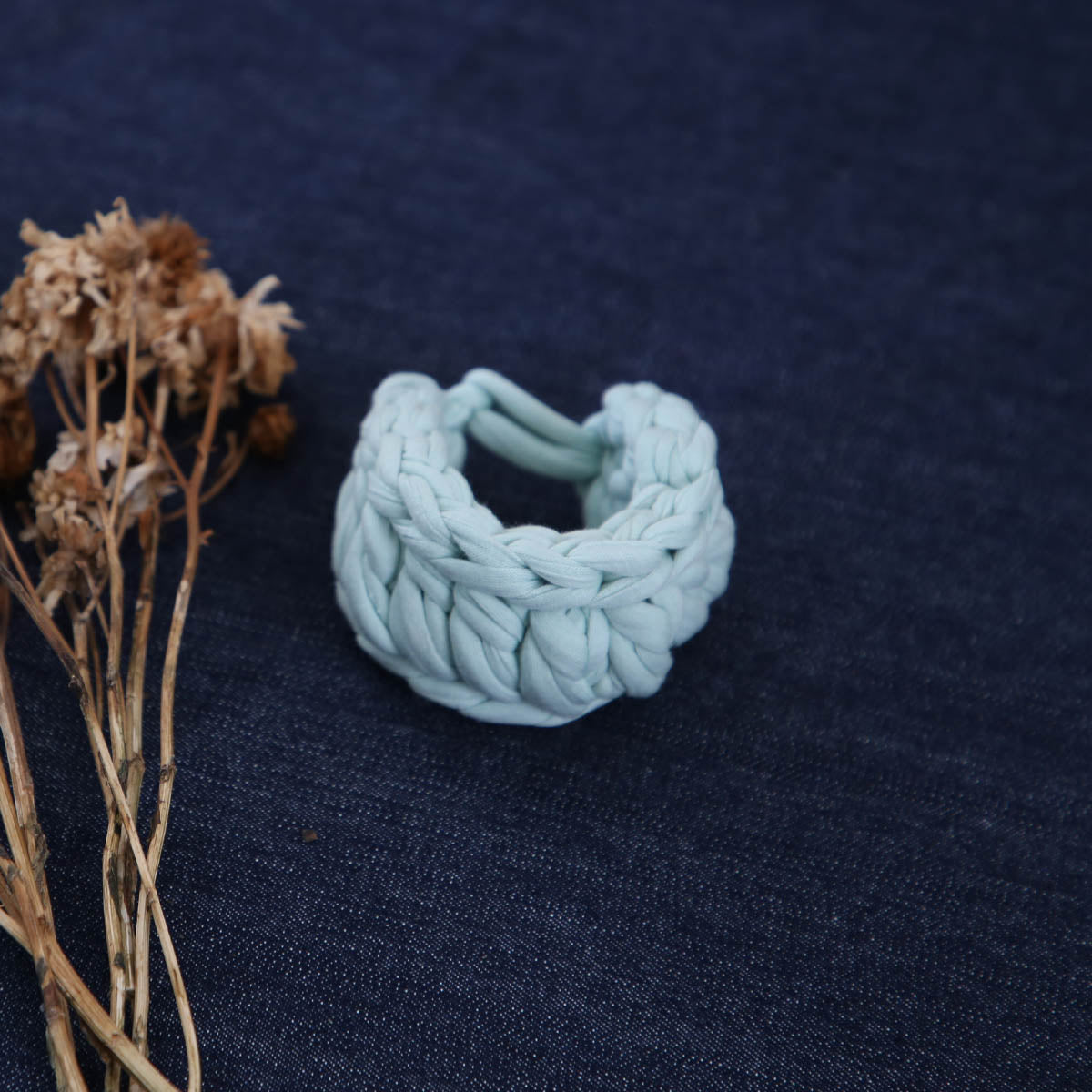 Cobalt Crochet Bracelet