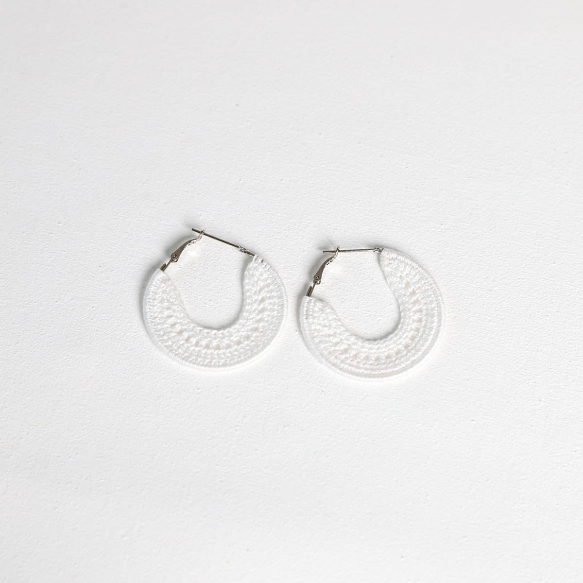 White Crotchet Earrings