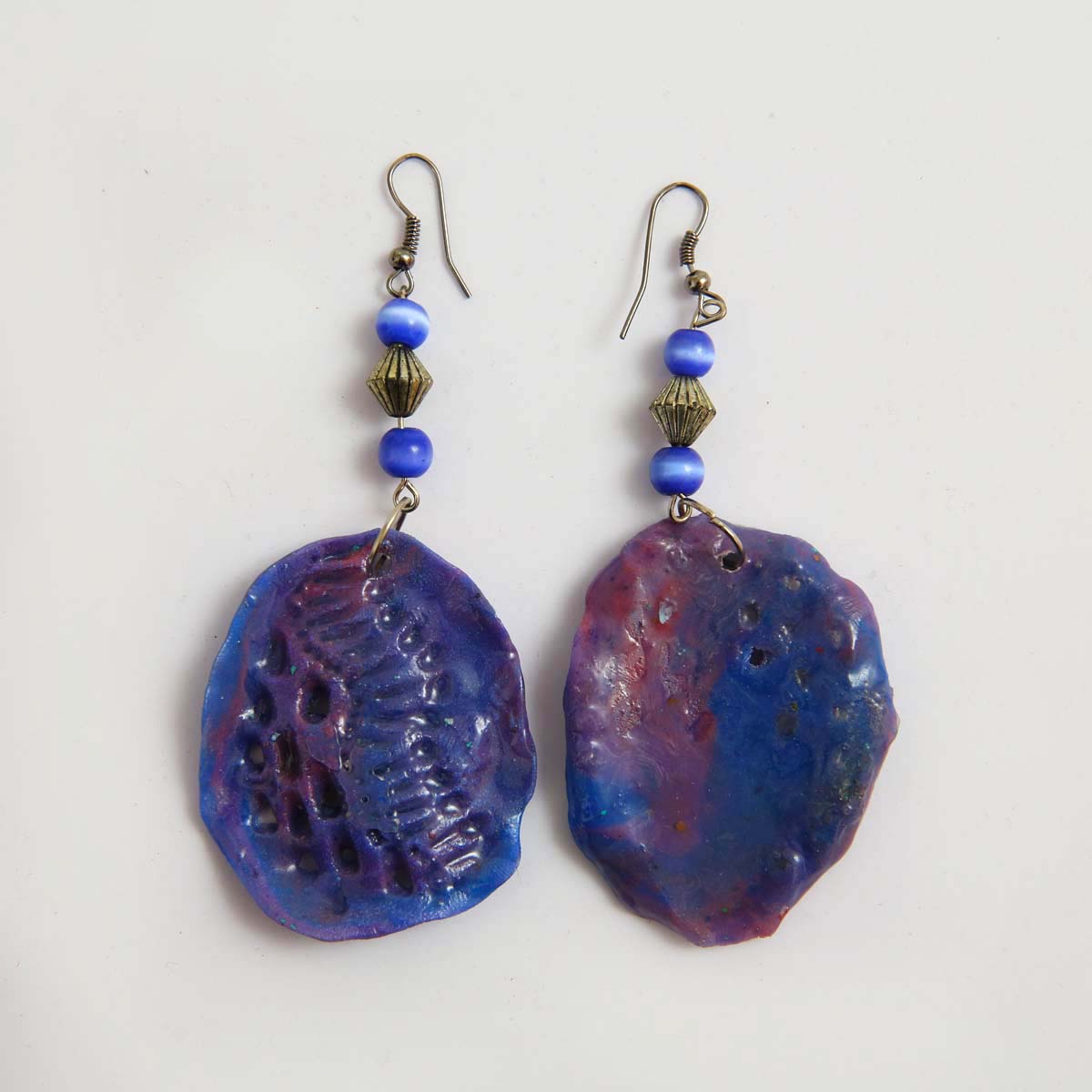 Purple Ceramic Earrings