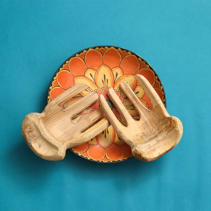 Bamboo Salad Mixing Spoons