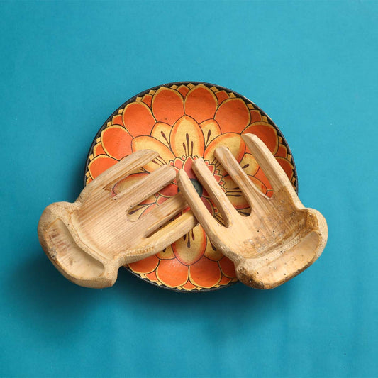 Bamboo Salad Mixing Spoons