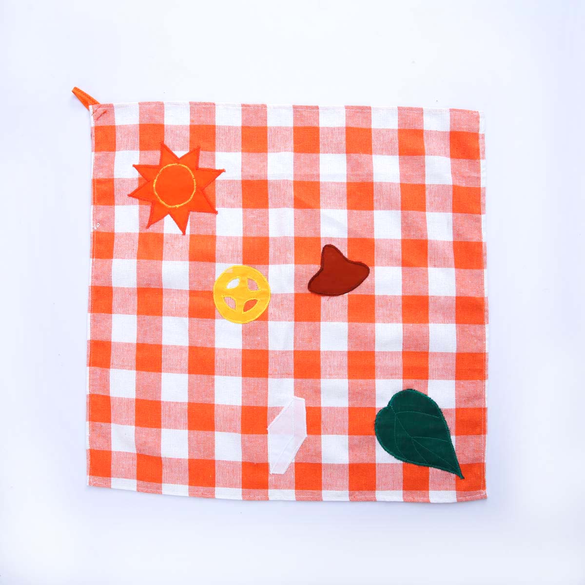 Orange Checked Handloom Napkin
