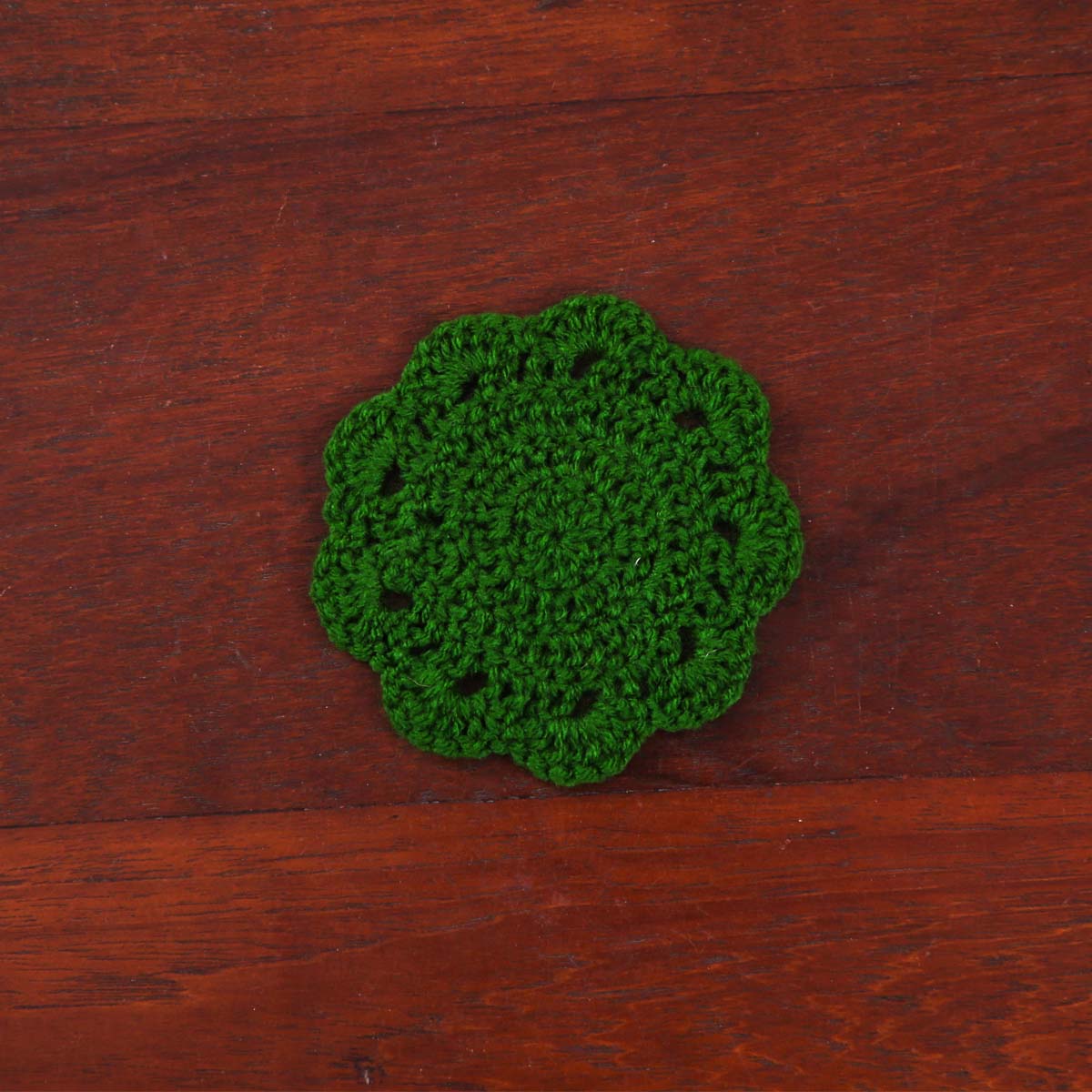 Emerald Crochet Coaster Set