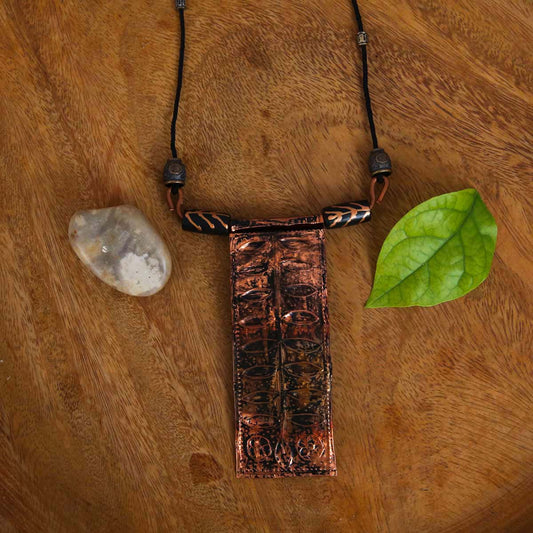 Brass Rectangular Necklace