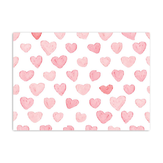 All over hearts print Card