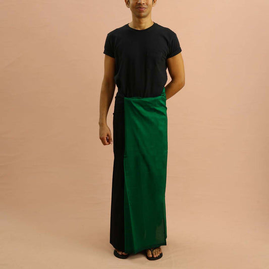 Black &amp; Green Handloom Sarong