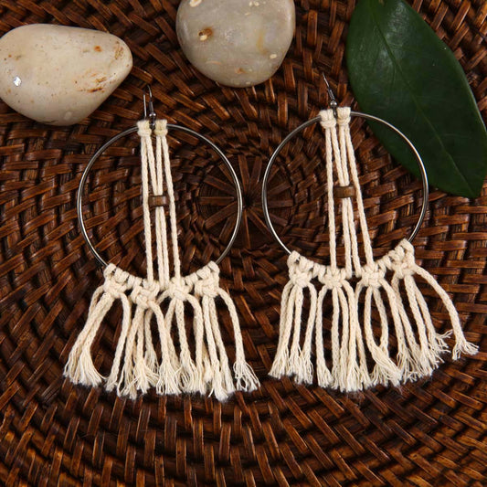 Macrame Hoop Earrings