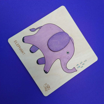 Wooden Elephant Puzzle