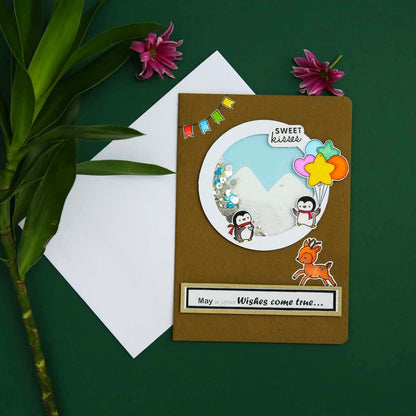 Penguin Talk Shaker Birthday Card