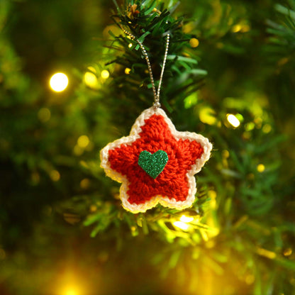 Red Crochet Star Ornament