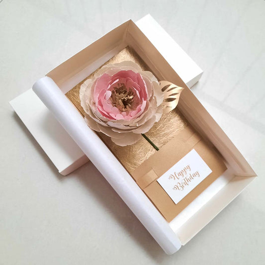 Cream Peony 'Happy Birthday' Gift Box