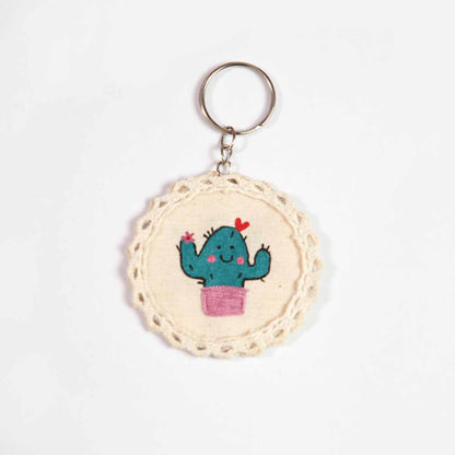 Cactus Mum Keytag
