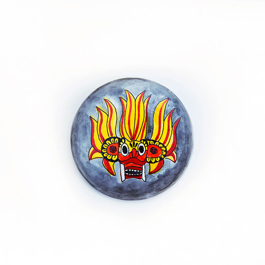 Yaka Mask Painted Fridge Magnet