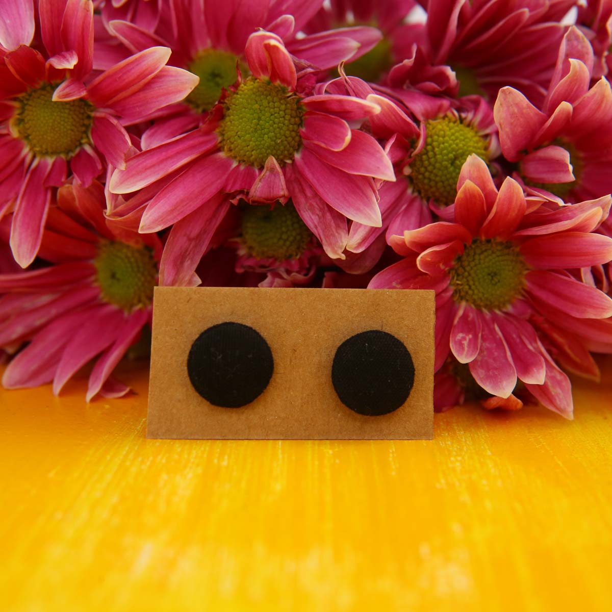Charcoal Handloom Stud Earrings