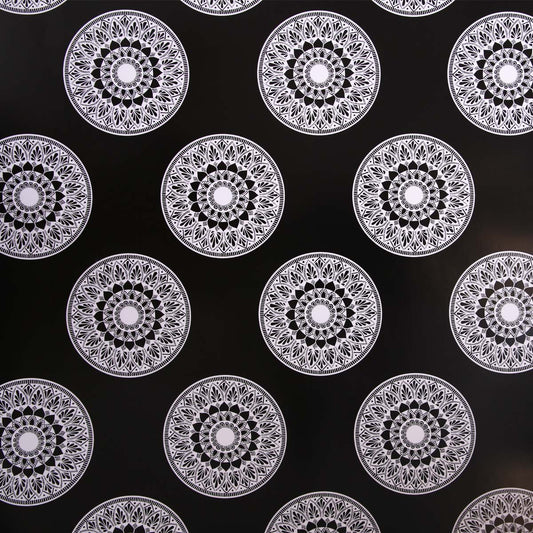 Black Lazy Daisy Wrapping Paper