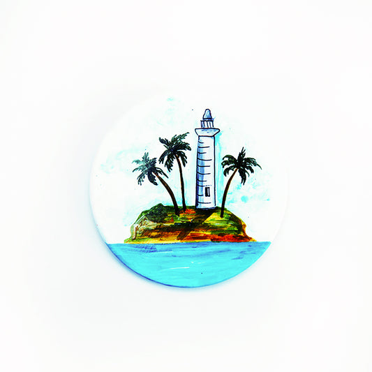 Galle Lighthouse Painted Fridge Magnet