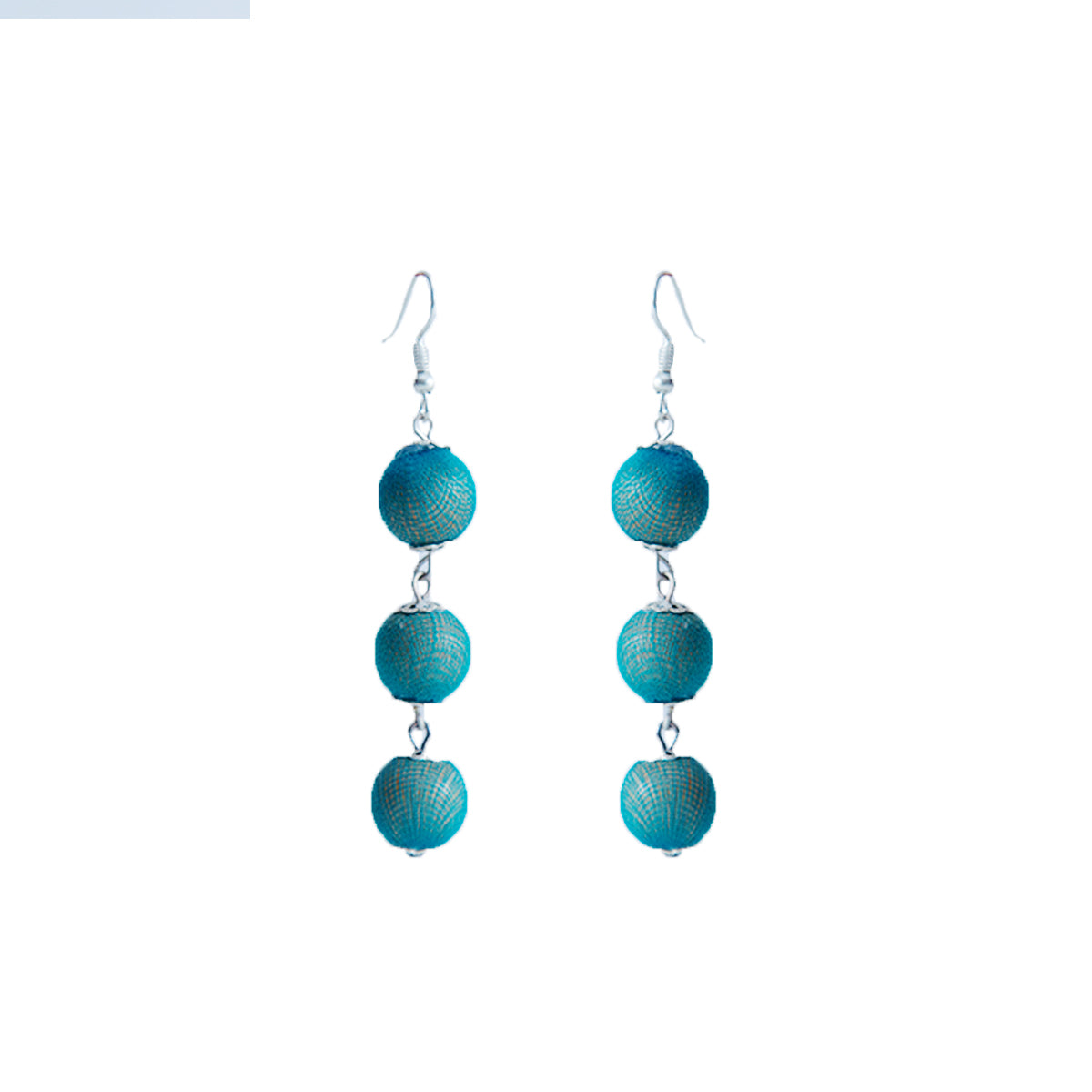 Sea Waves Wooden Beads Drop Earrings