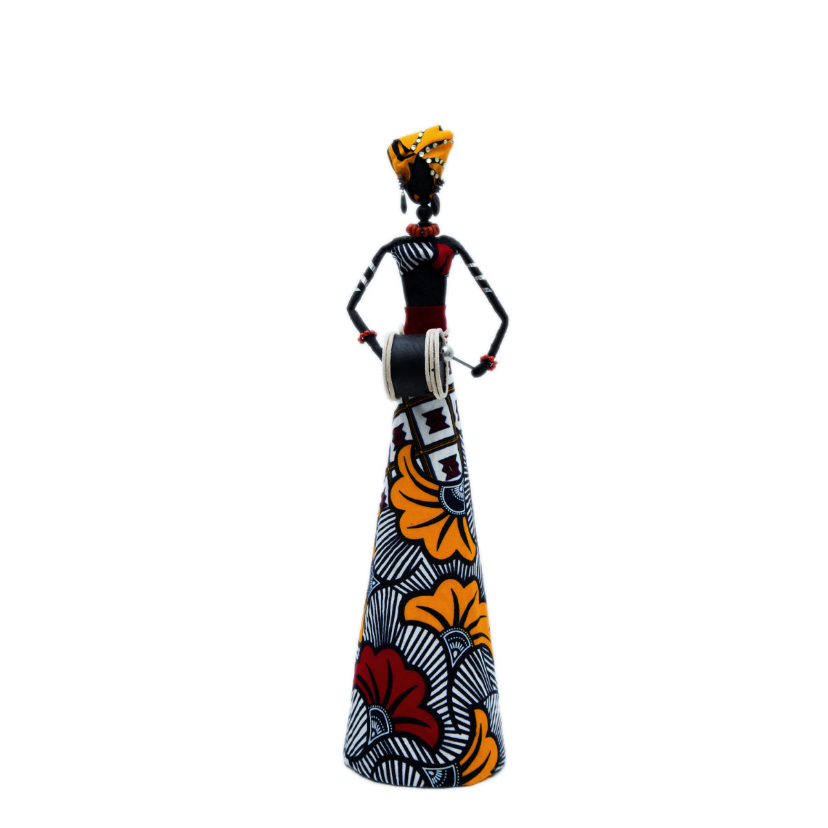 Lady Drummer Paper Figurine