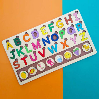 Wooden English Alphabet Activity Board