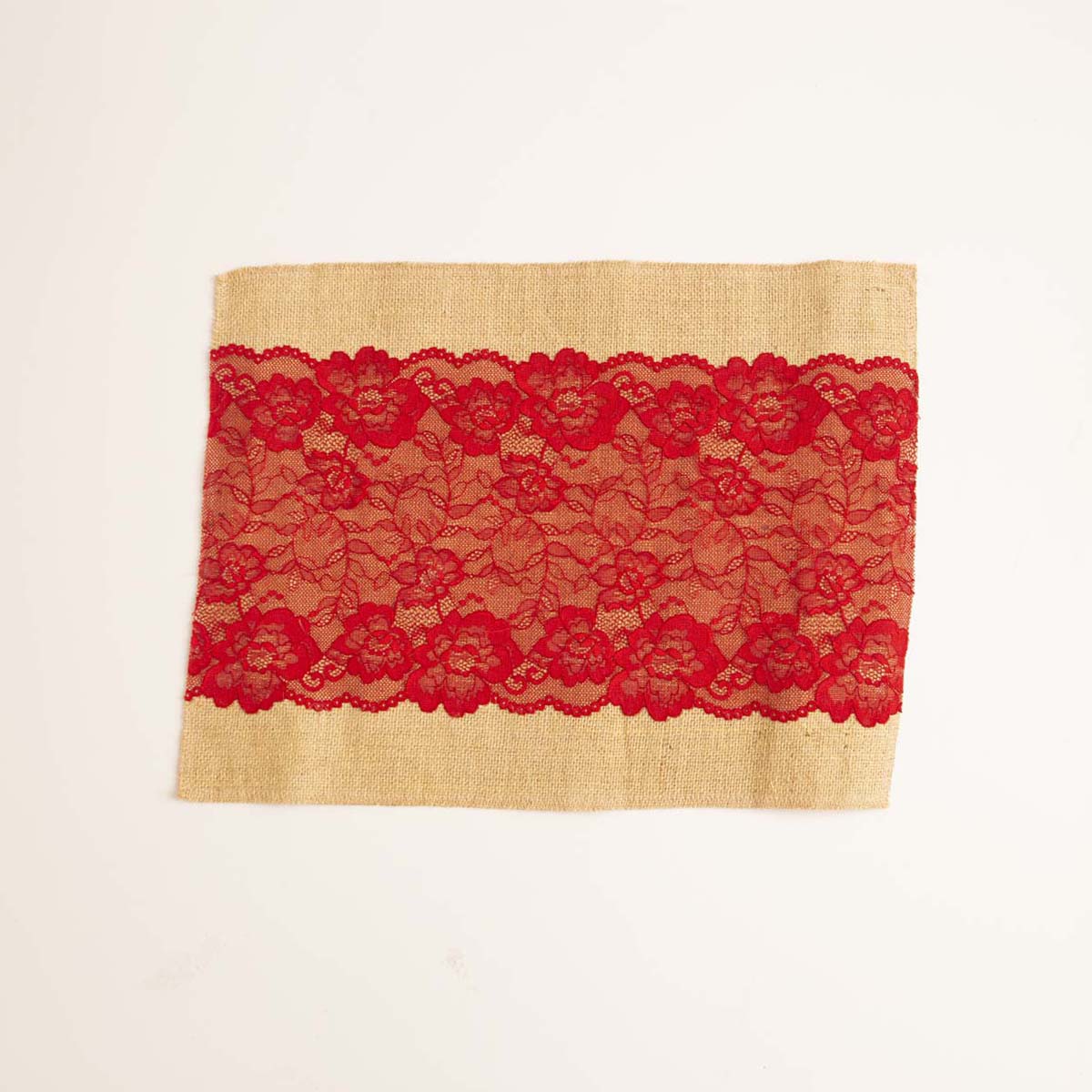 Cherry Burlap Table Mat