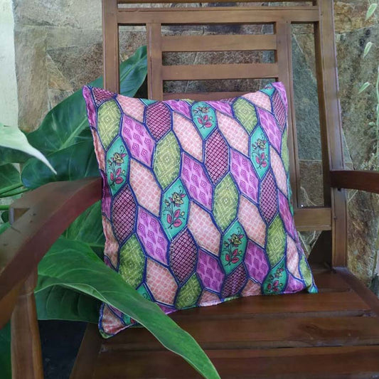 Rajasthan Block Purple Cushion cover
