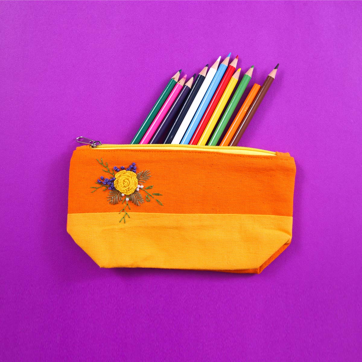 Yellow Rose Pencil Case