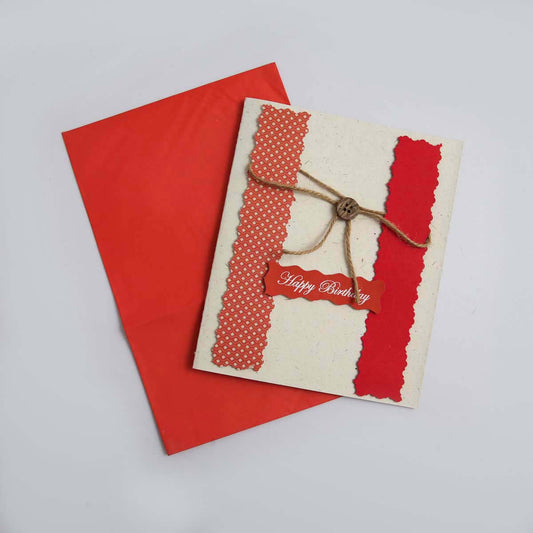 Buttoned Happy Birthday Card