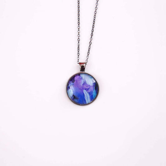 Blue Feather Necklace