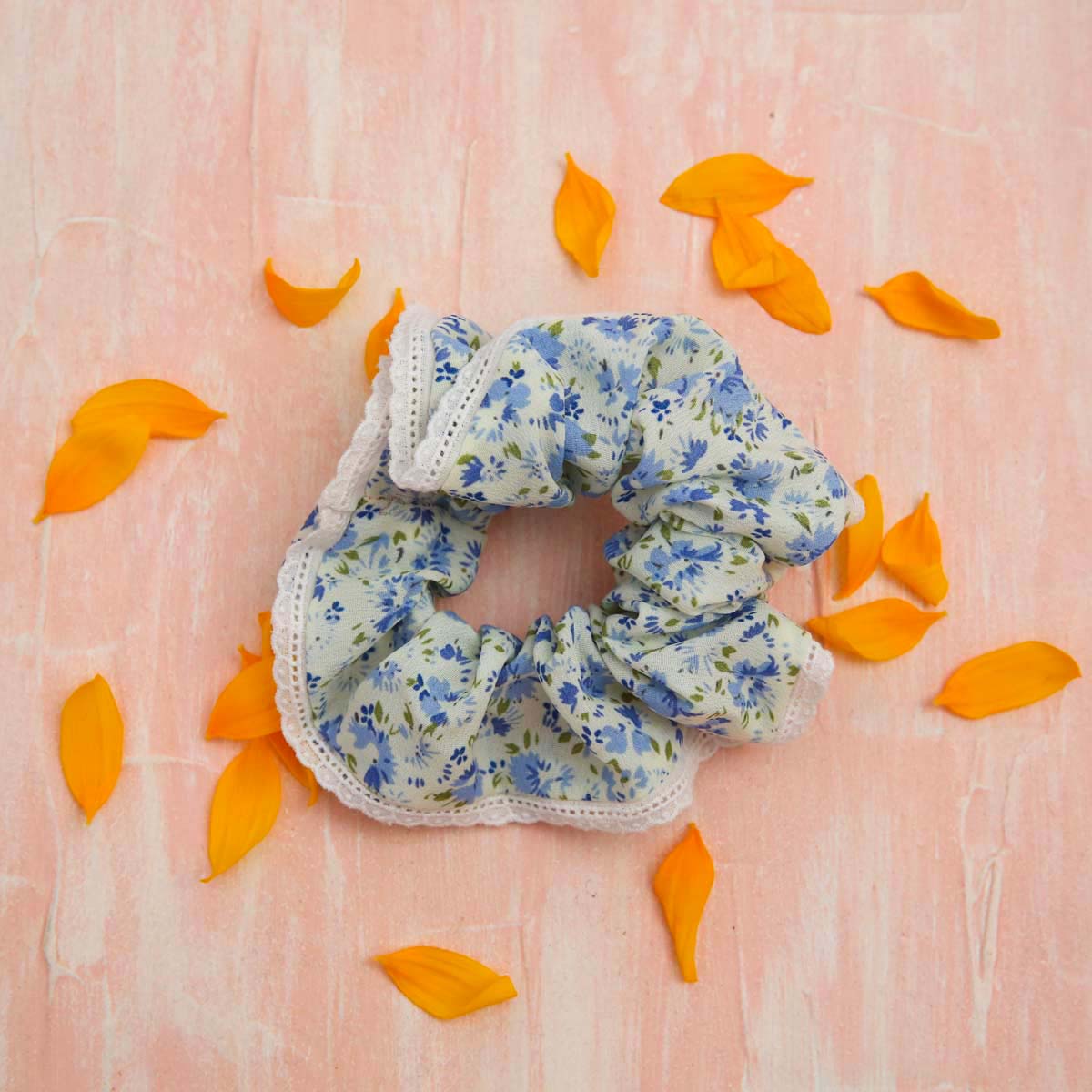 Light Floral Scrunchie