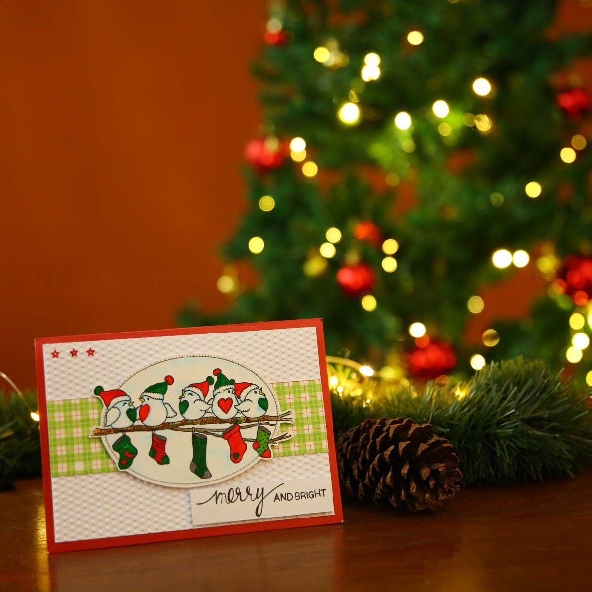 Caroling Birdies Card