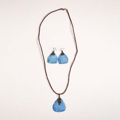 Waves Triangle Resin Jewellery Set