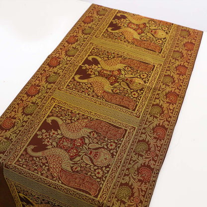 Golden Hues Silk Table Runner