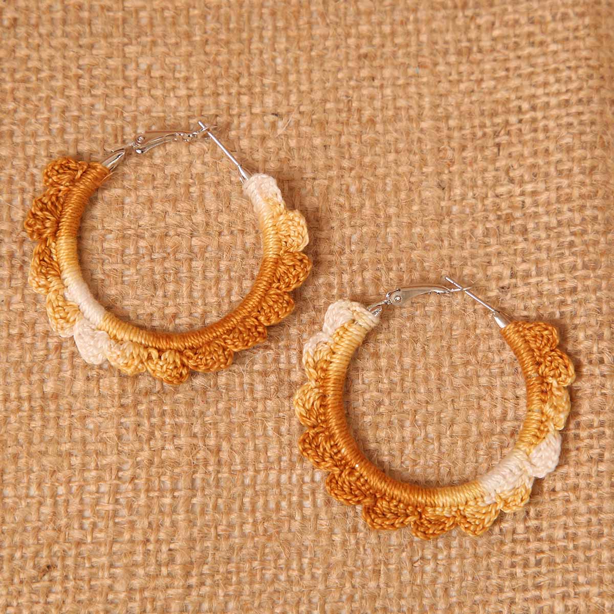 Tea Stain Hoop Earrings