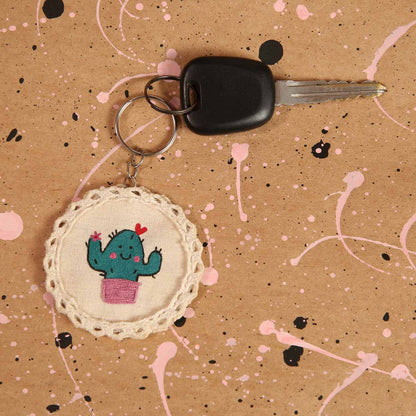 Cactus Mum Keytag