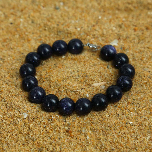 Stainless Steel Green Sandstone Bracelet