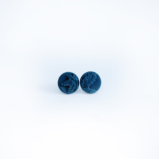 Midnight Blue Clay Stud Earrings